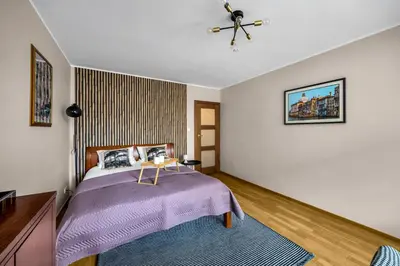 Łóżko lub łóżka w pokoju w obiekcie Praga Południe Apt - 57m2, Balcony - by Rentujemy
