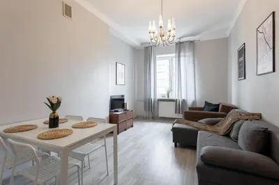 Część wypoczynkowa w obiekcie Urban Chic - Comfortable 2-Bedroom in City Center, Marszałkowska