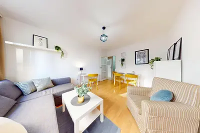 Część wypoczynkowa w obiekcie Mirabelle Apartment Metro Wierzbno Mokotow