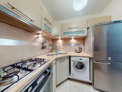 Kuchnia lub aneks kuchenny w obiekcie Mirabelle Apartment Metro Wierzbno Mokotow