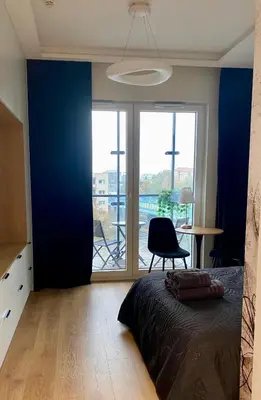 Łóżko lub łóżka w pokoju w obiekcie Chillout Luxury Touch Apartment - Free Parking Wola Tower