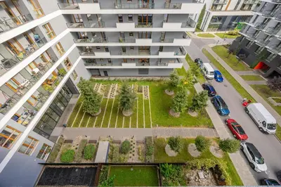 Budynek, w którym mieści się apartament