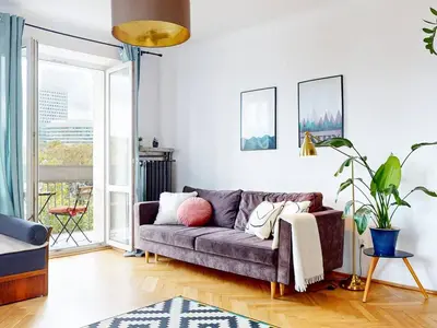 Część wypoczynkowa w obiekcie Central View Apartment Metro Swietokrzyska