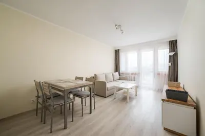 Część wypoczynkowa w obiekcie Solec Powiśle Comfort Apartment by BookingHost