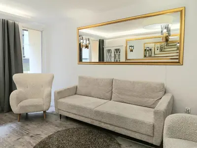 Część wypoczynkowa w obiekcie Wola Mirow 3 room apartment