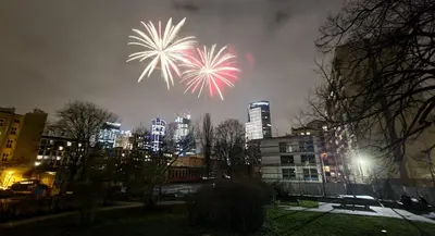 Widok na miasto Warszawa z tego apartamentu