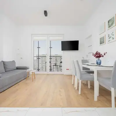 Kasprzaka Comfy Apartment near Metro Plocka with AC by Noclegi Renters