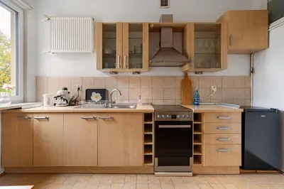 Kuchnia lub aneks kuchenny w obiekcie Nowy Świat Modern Studio