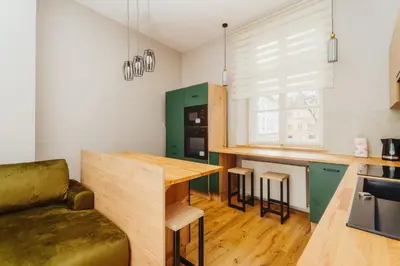Część wypoczynkowa w obiekcie Green Apartment - Old Town