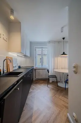 Kuchnia lub aneks kuchenny w obiekcie Bagatela Apartment