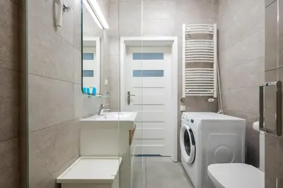 Łazienka w obiekcie Metro Wierzbno Inviting Apartment by BookingHost