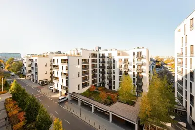 Budynek, w którym mieści się apartament