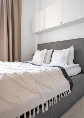Łóżko lub łóżka w pokoju w obiekcie RentPlanet - Apartament Politechnika