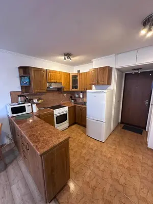 Kuchnia lub aneks kuchenny w obiekcie Sahara Apartment Centrum