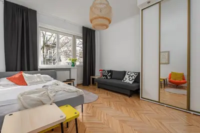 Łóżko lub łóżka w pokoju w obiekcie ShortStayPoland Wybrzeże Kościuszkowskie B126