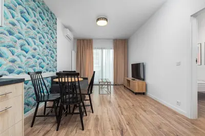 Telewizja i/lub zestaw kina domowego w obiekcie Białej Koniczyny 5 by Homeprime