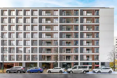 Budynek, w którym mieści się apartament