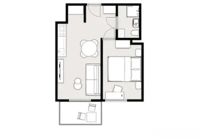 Plan piętra w obiekcie Velvet Sky Apartment AC Balcony Parking