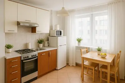 Kuchnia lub aneks kuchenny w obiekcie Comfortable Apartment on Złota Street in the Center of Warsaw City