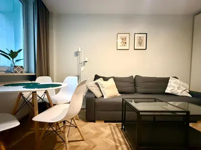 Część wypoczynkowa w obiekcie Cozy Stay Saska Kępa