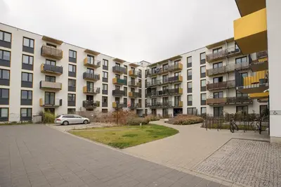 Budynek, w którym mieści się apartament