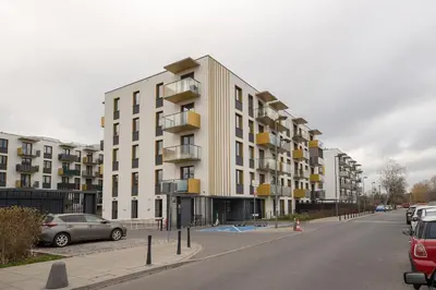 Budynek, w którym mieści się apartament