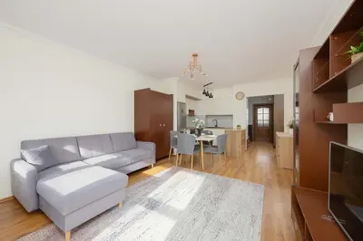Kuchnia lub aneks kuchenny w obiekcie Bemowo Air-conditioned Apartment with Balcony by Noclegi Renters