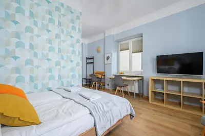 Łóżko lub łóżka w pokoju w obiekcie ShortStayPoland Plac Unii Lubelskiej B188