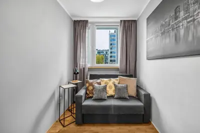 Część wypoczynkowa w obiekcie Modzelewskiego Spacious Apartment by BookingHost