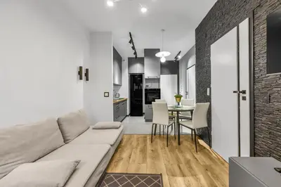 Część wypoczynkowa w obiekcie Kłobucka Deluxe Apartment by BookingHost