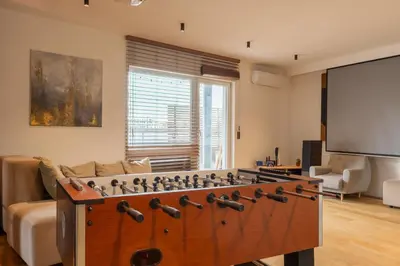 Plan piętra w obiekcie Loft Apartment with a Terrace in the Heart of Saska Kępa