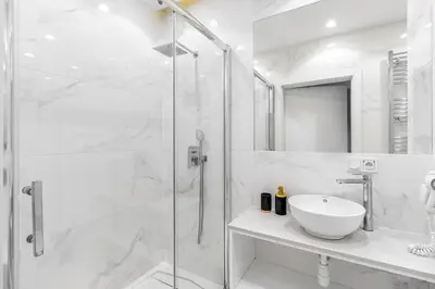 Łazienka w obiekcie Luxury 2-room apartment with a beautiful city view - Mennica Residence