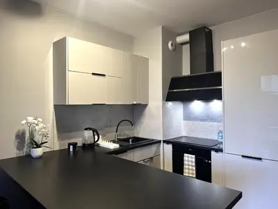 Kuchnia lub aneks kuchenny w obiekcie CityLine Apartment Nova Ochota