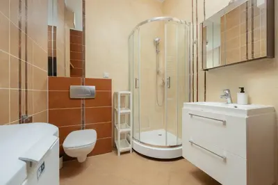Łazienka w obiekcie Pool & Cozy Apartment Warszawa Bukowińska by Solarento