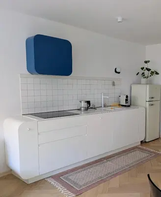 Kuchnia lub aneks kuchenny w obiekcie Stare mieszkanie na Rakietników