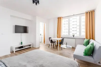 Telewizja i/lub zestaw kina domowego w obiekcie Top CityCenter Stylish Nowogrodzka