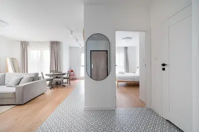 Część wypoczynkowa w obiekcie Marywilska Homely Apartment by BookingHost
