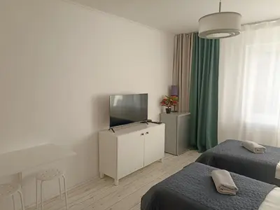 Telewizja i/lub zestaw kina domowego w obiekcie Laurens Apartment
