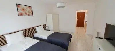 Łóżko lub łóżka w pokoju w obiekcie Laurens Apartment