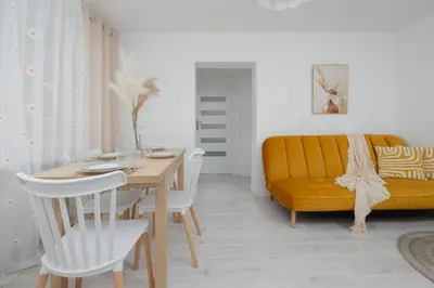 Część wypoczynkowa w obiekcie Smocza Bright & Cozy Apartment by Solarento