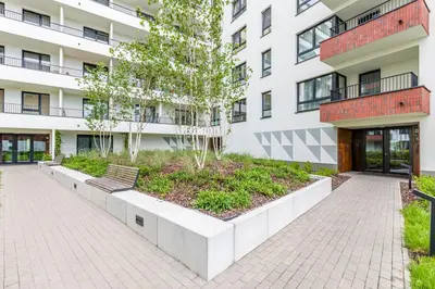 Budynek, w którym mieści się apartament