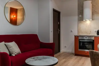 Kuchnia lub aneks kuchenny w obiekcie Złota 7 Apartment