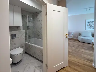 Łazienka w obiekcie Nowoczesny NEXT Ursus Apartment, Parking, Wi-Fi