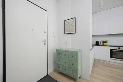 Kuchnia lub aneks kuchenny w obiekcie Stylish Apartment in Browary Warszawskie with Air Conditioning & Parking by Noclegi Renters