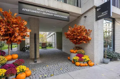 Fasada lub wejście do obiektu Stylish Apartment in Browary Warszawskie with Air Conditioning & Parking by Noclegi Renters