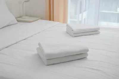 Łóżko lub łóżka w pokoju w obiekcie Praga Południe Homely Apartment by BookingHost