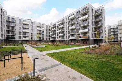 Budynek, w którym mieści się apartament