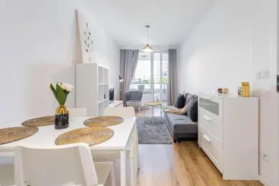 Część wypoczynkowa w obiekcie Urban Chic - Warsaw Center - 3 Bedrooms - Pereca Residence