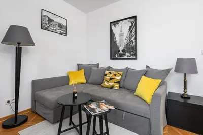 Część wypoczynkowa w obiekcie Lumina 3-room apart near the royal castle