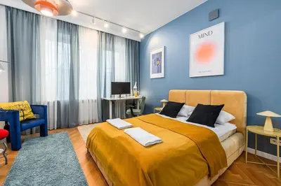 Łóżko lub łóżka w pokoju w obiekcie ShortStayPoland Raszyńska B190